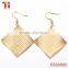 2016 simple gold earring designs for women, beautiful ear piece designed for girls, wholesale fashion jewelry stainless steel