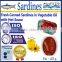 Fresh Canned Sardines in Vegetable Oil with Hot Sauce,High Quality Sardines,Sardines in cans with Hot Sauce125 g