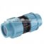 Turkey blue PP compression fittings coupling quick connection joint