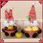 Cute santa claus style wicker gift basket set christmas ornaments 2016
