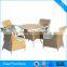 Outdoor Furniture Chrysanthemum Weaving Dining Table And Chairs