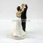 Resin wedding cake toppers bride and groom figurines