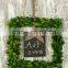 preserved boxwood square wreath with silk bowknot