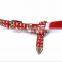 Wholesale double layer rivets decorated square pattern buckle sex women lady thin PU waist belt