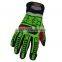 CE 4543 cut proof high visibility oil and gas safety gloves TPR cut resistant impact protection gloves