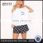Custom Slogan Print Women PJ Set 100%Cotton Soft Baggy Pajamas Set Short Sleeve Top With Shorts Pyjama