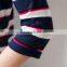 2016 new fashion all match loose half sleeve striped t-shirts for ladies