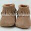 Popular fringe warm handmade moccasins baby boots