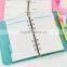 Novel logo custom A5 A6 spiral binding dairy notebook felt cover with pen