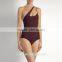 Hot Selling Ladies Swimwear Asymmetric Neckline One Price Swimsuit