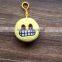 New Design Cheap Cute Different Emotion Stuffed Plush Emoji Keychain