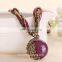 New Fashion Peacock Pendant Necklace Women's Sweater Accessories Jewelry