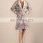 Glorious Design Floral Prints Sheepskin Fur Garment Top Quality Sheep Fur Jacket Ladies Long Fur Dress