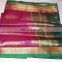 Women's Dress Indian Saree Zari Work Pallu Silk Sari Wedding Dress