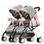 Strong Aluminum Stroller 3 In 1 Pram Foldable Twin Baby Pram