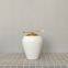 New Chinese Light Luxury Large White Ceramic Flower Vase With Metal Cap For Living Room Decor