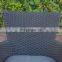 Stock Indoor & Outdoor Black Rattan Wicker Aluminum Dining Chair Patio Chair Armchair with Cushion