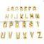 Factory Wholesale Fashion Zinc Alloy 26 Metal Letters Nameplate Tags Logo Plates For Handbags