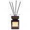 Luxury Hotel Customize Flameless Perfume Oil Fragrance Fiber Rattan Stick Glass Bottle Wood Lid Cover Reed Diffuser For Home