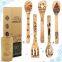 Christmas Kitchen Decorations Organic Bamboo Spoon Carved Spatulas Kitchen Utensils Sets