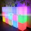 led mood light cube /40/43/50/60 cm outdoor garden decoration muti-color illuminated led stools bar chairs led cube chair