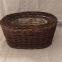 Large White Wicker Handmade  Green Storage Baskets Wicker Basket