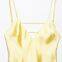 2025 Spring/Summer New Solid Color Back Hollow Satin Strap Dress
