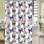 100% polyester butterflies shower curtain for hotel, family, waterproof bath curtain