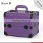 Small Professional Elegant Design Purple Portable Cosmetic makeup display Case beauty train box
