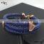 Viya Three Stingray Cords Bracelet Jewelry Handmade Silver Bracelet Charm Bracelet for Men for Wholesales
