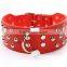 Wholesale Pet Supplies Mushroom Nails pu Leather Dog Collars