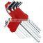 Hex Head Wrench set 9pcs set Allen key with plated end