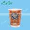 Heat insulation paper coffee carton cup