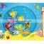 education city games kids silk screen printing wooden magnet fish design Fishing Toys Suppliers
