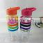 TRITAN Creative clear plastic water bottles with flip straw colorful silicon bands