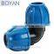 pp plastic compression quick pipe fitting 90 degree equal elbow