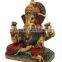 Sitting Ganesha with Twisted Trunk 9"