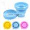 Heat resistance folding silicone folding table with cup holder