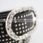 Fashion women rhinestone belt for jeans with shiny silver buckles in yiwu factory