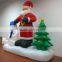 DJ-XT-51 inflatable santa claus and polar bear stay in snowfield protect christmas tree garden decoration