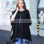 Big street PU edging latest fashion wooden beads decorated office shawl cloak