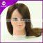 100% human hair training head hairdressing training doll heads plastic human hair training mannequin head