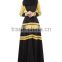 Latest design muslim women's dress slim Dubai abaya long sleeve maxi dress
