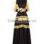 Latest design muslim women's dress slim Dubai abaya long sleeve maxi dress