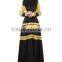 Latest design muslim women's dress slim Dubai abaya long sleeve maxi dress