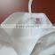 Hand embroidered white cotton plastic bag holder-blue flower