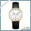 Fashion luxury classic charm black&gold women watch stainless steel Japan movement watch genuine leather small second dial watch