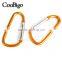 Multicolor Aluminum Spring Carabiner Snap Hook Hanger Keychain Hiking Camping #FLQ098-8C(Mix-s)