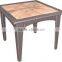 wood table top outdoor wicker table