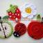 Handmade fashion crochet fruit applique ,custom appliques on clothing